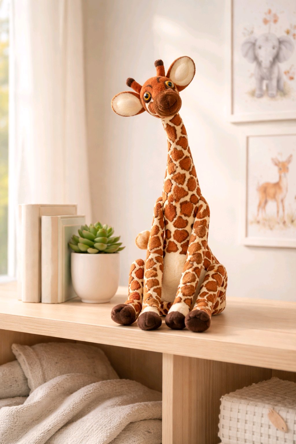 Giraffe sitzend