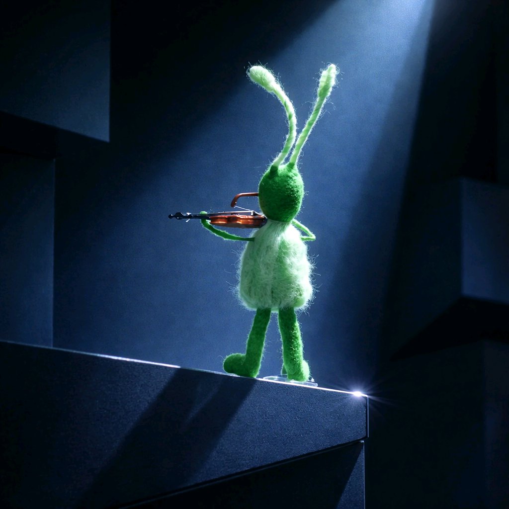 green Beetle mit Geige