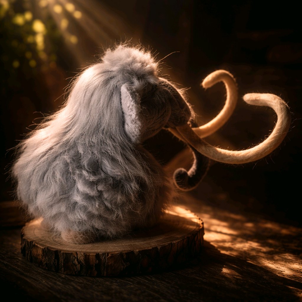 großer Filz Mammut "HelMUT"
