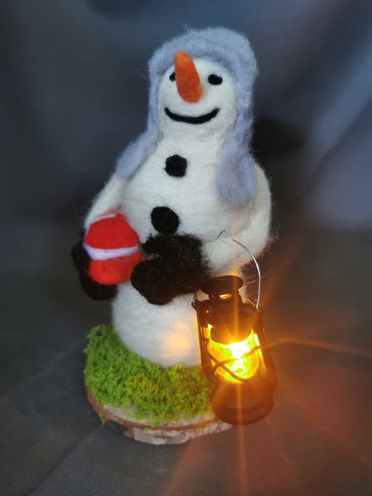 Filz Weihnachtsfigur Schneemann