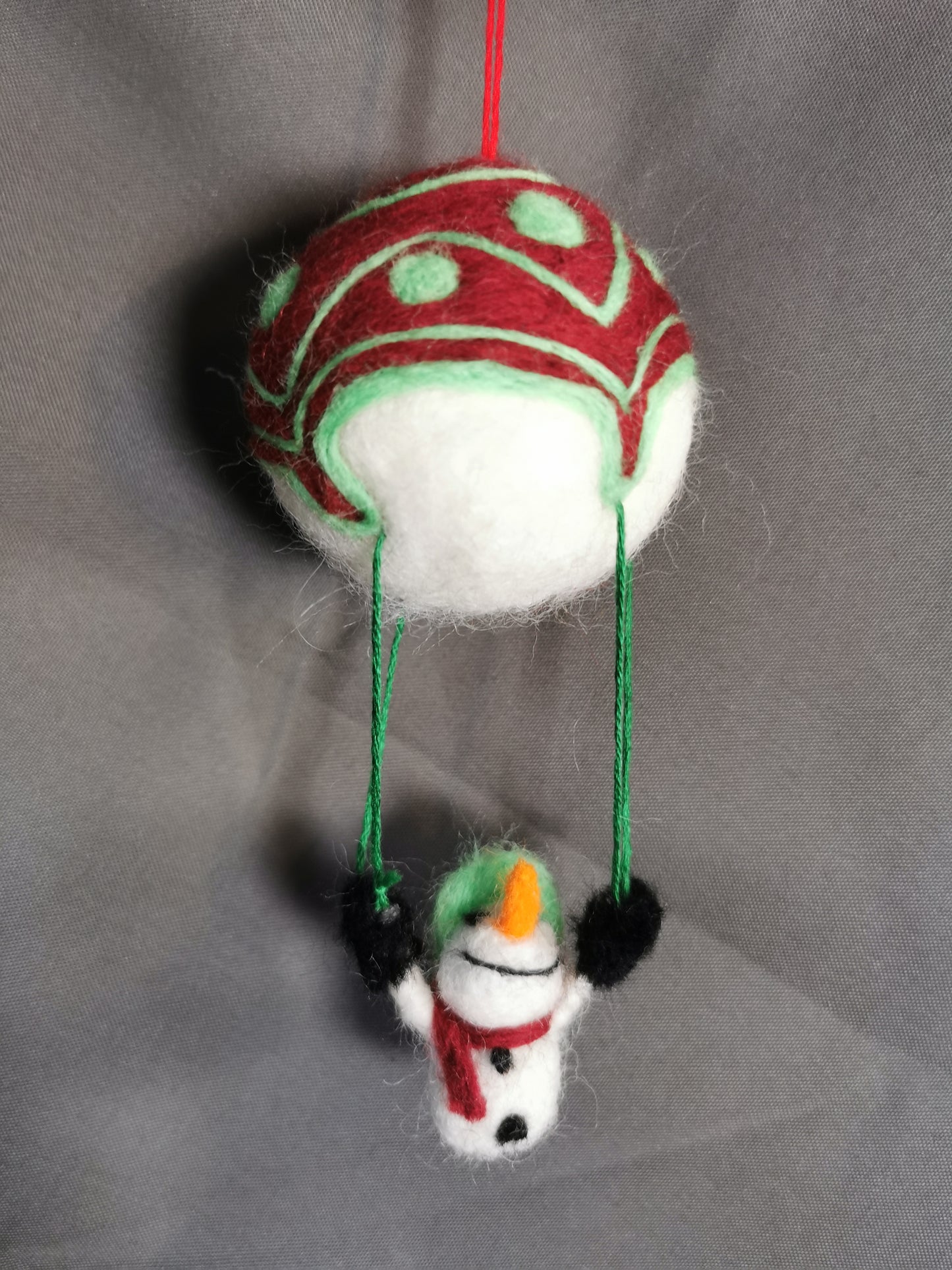 Weihnachtskugel -fliegender Schneemann