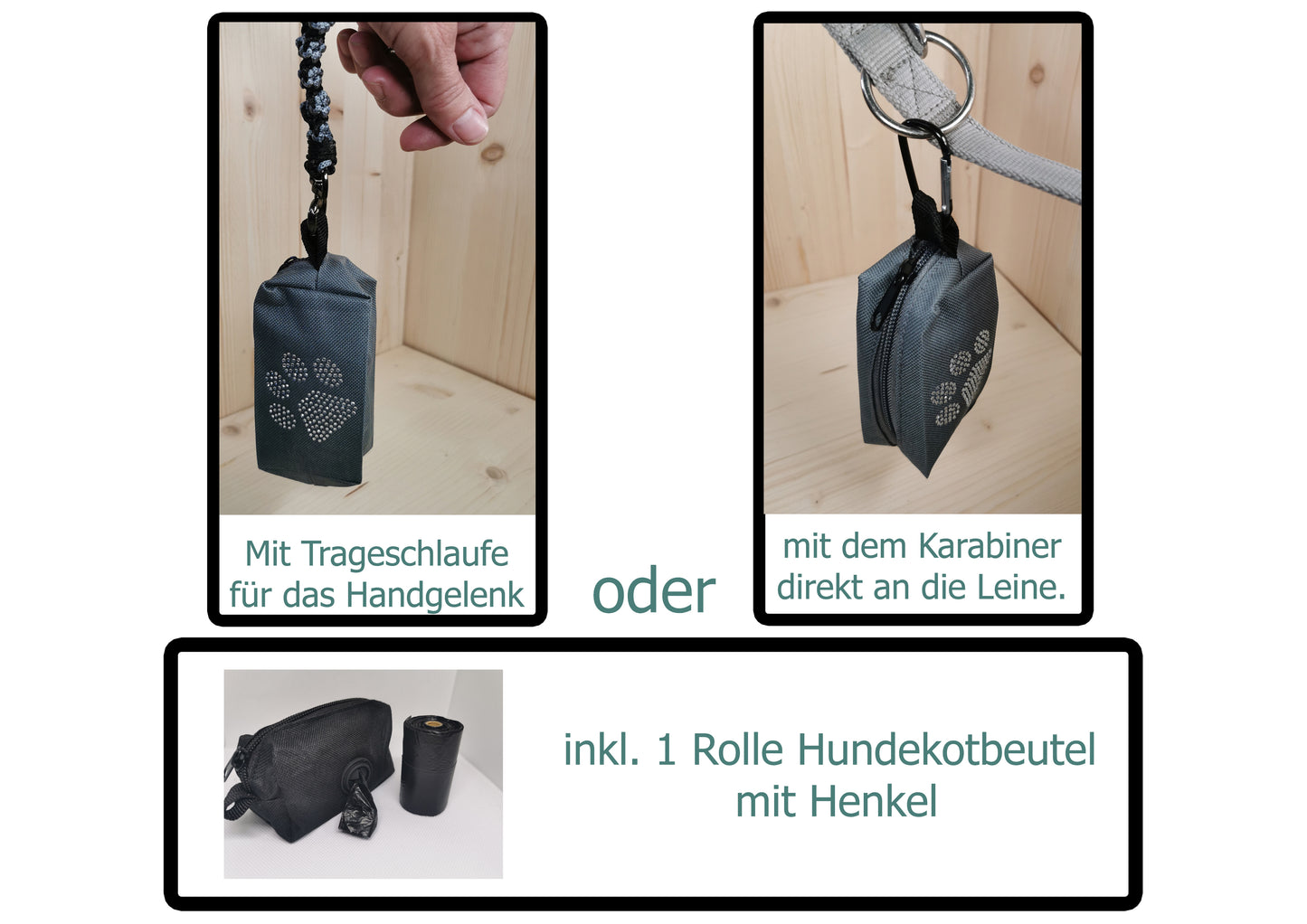 Hundekotbeutel-Tasche mit Trageschlaufe