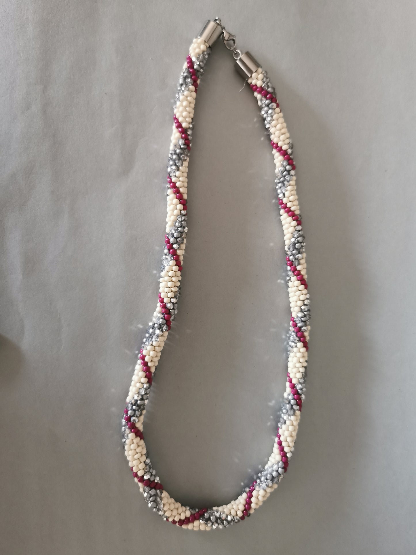 Set Perlenhäkelkette mit Armband Modell 110