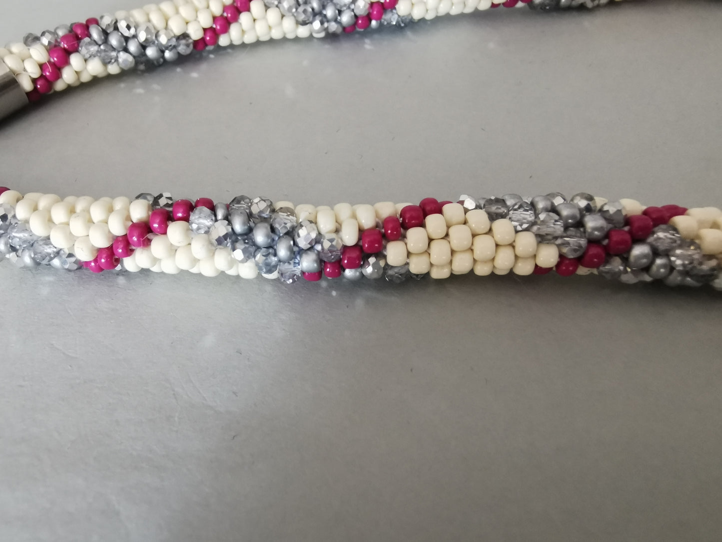 Set Perlenhäkelkette mit Armband Modell 110
