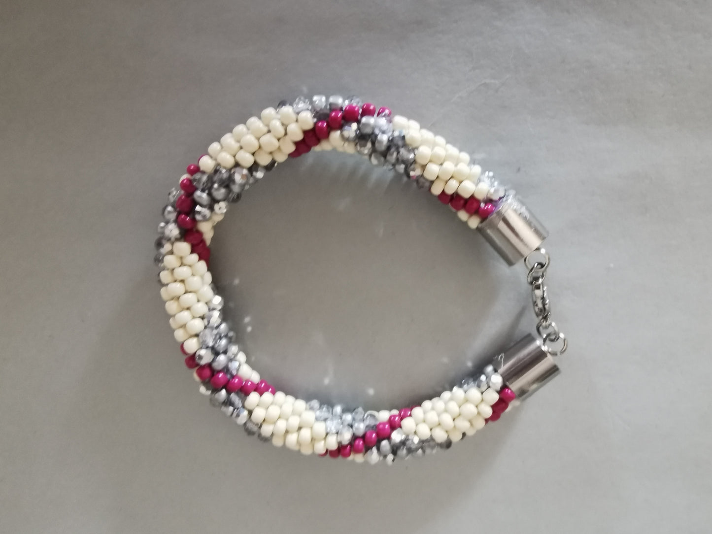 Set Perlenhäkelkette mit Armband Modell 110