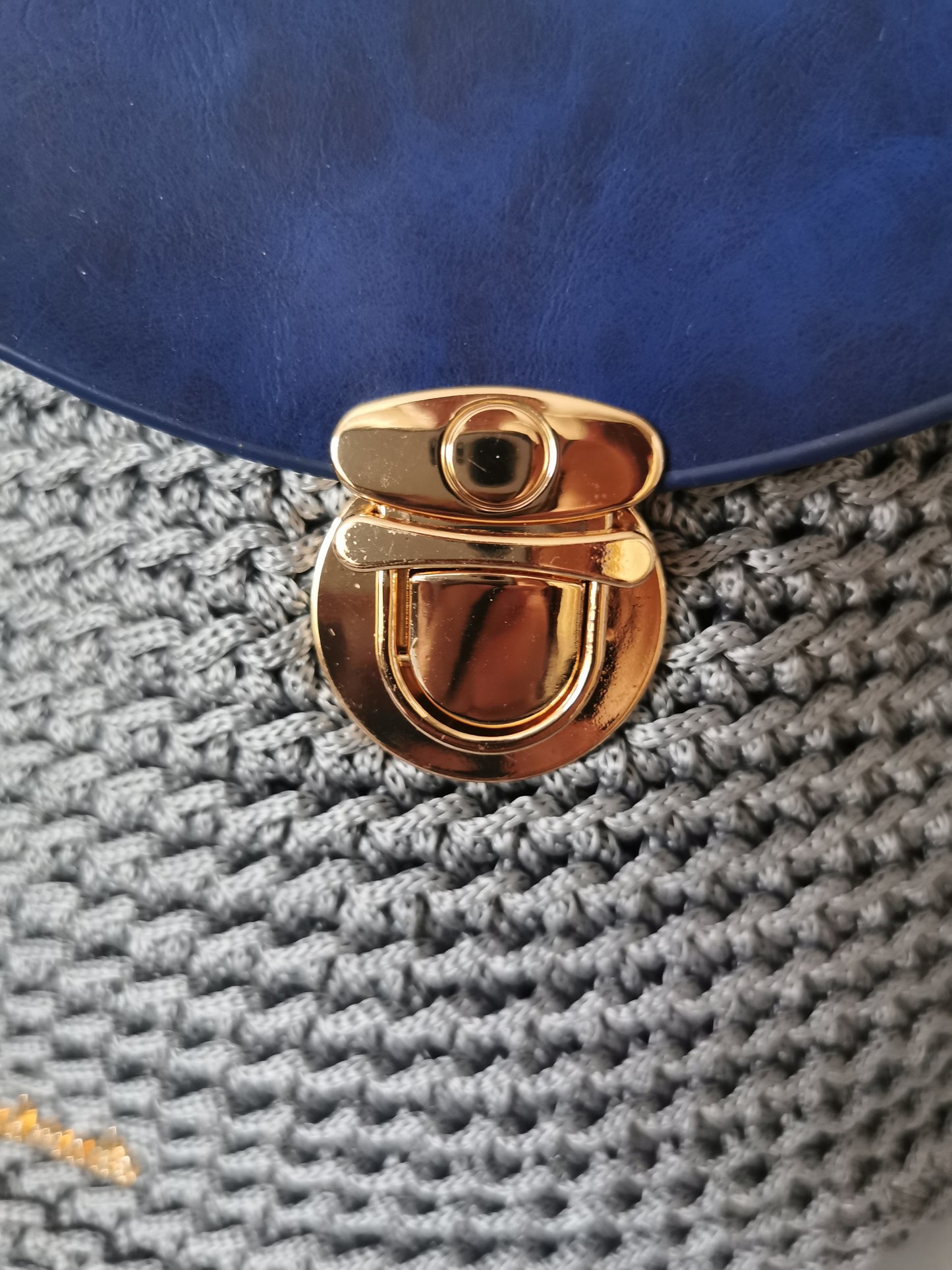 Handtasche blau/grau mit Zusatzinnentasche
