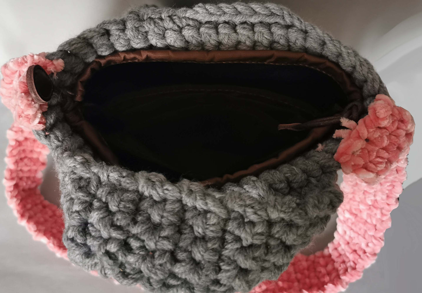 Handtasche Baumwolle/Chenille mit Zusatzinnentasche