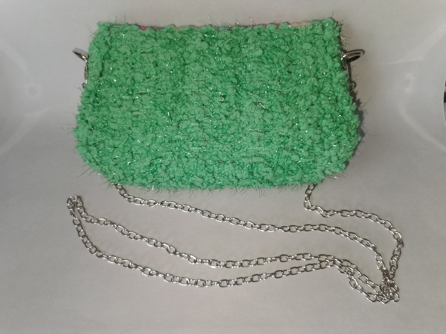 Handtasche Plüsch-Glitzer Wolle