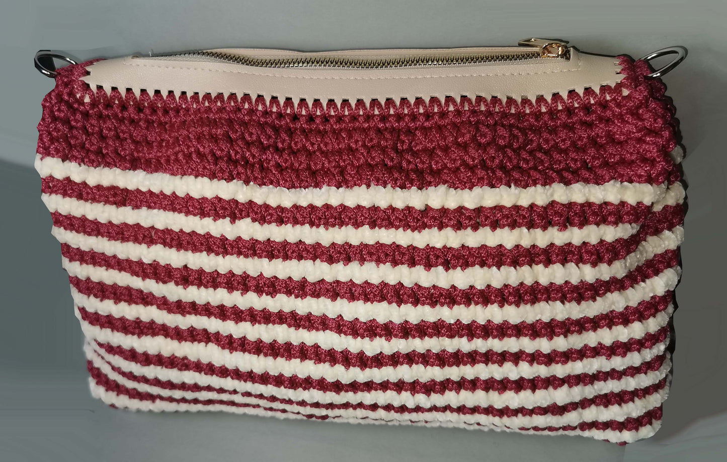 Handtasche Chenille gestreift