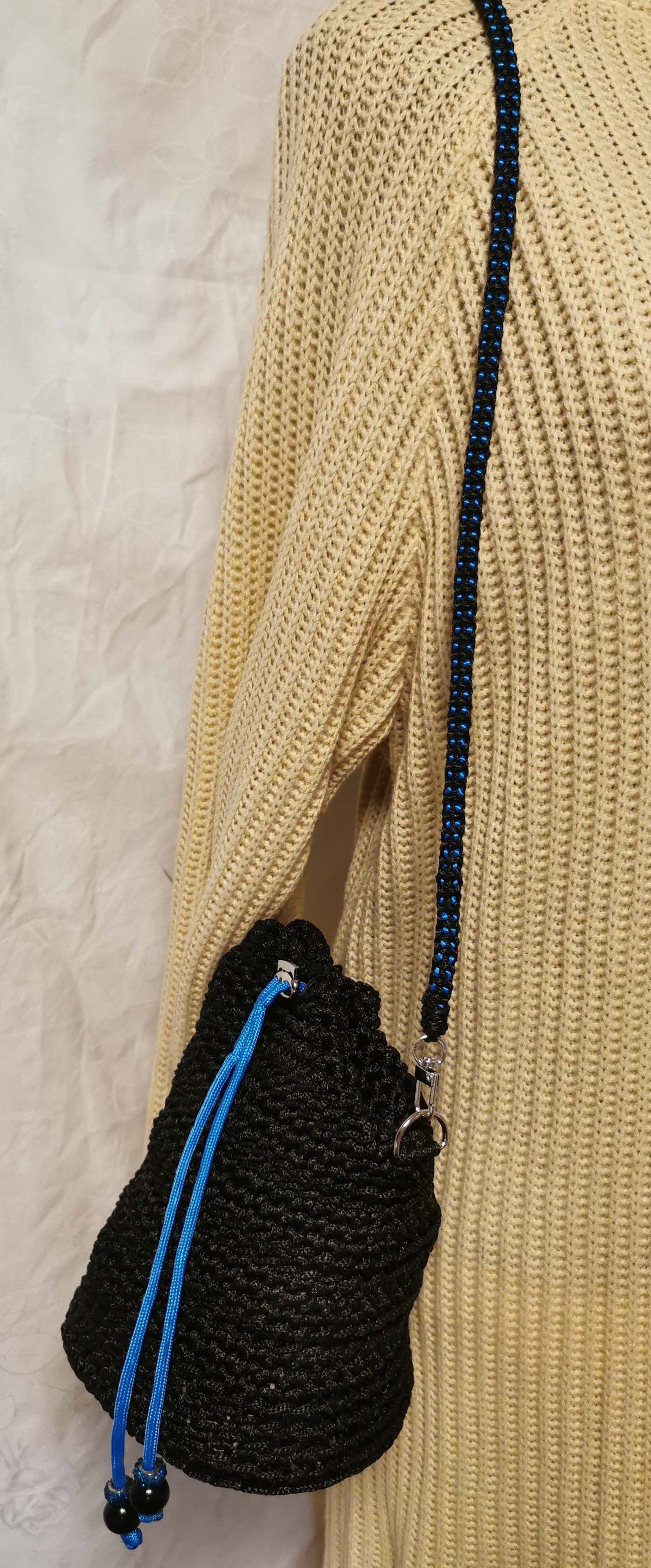 Handtasche schwarzer Beutel