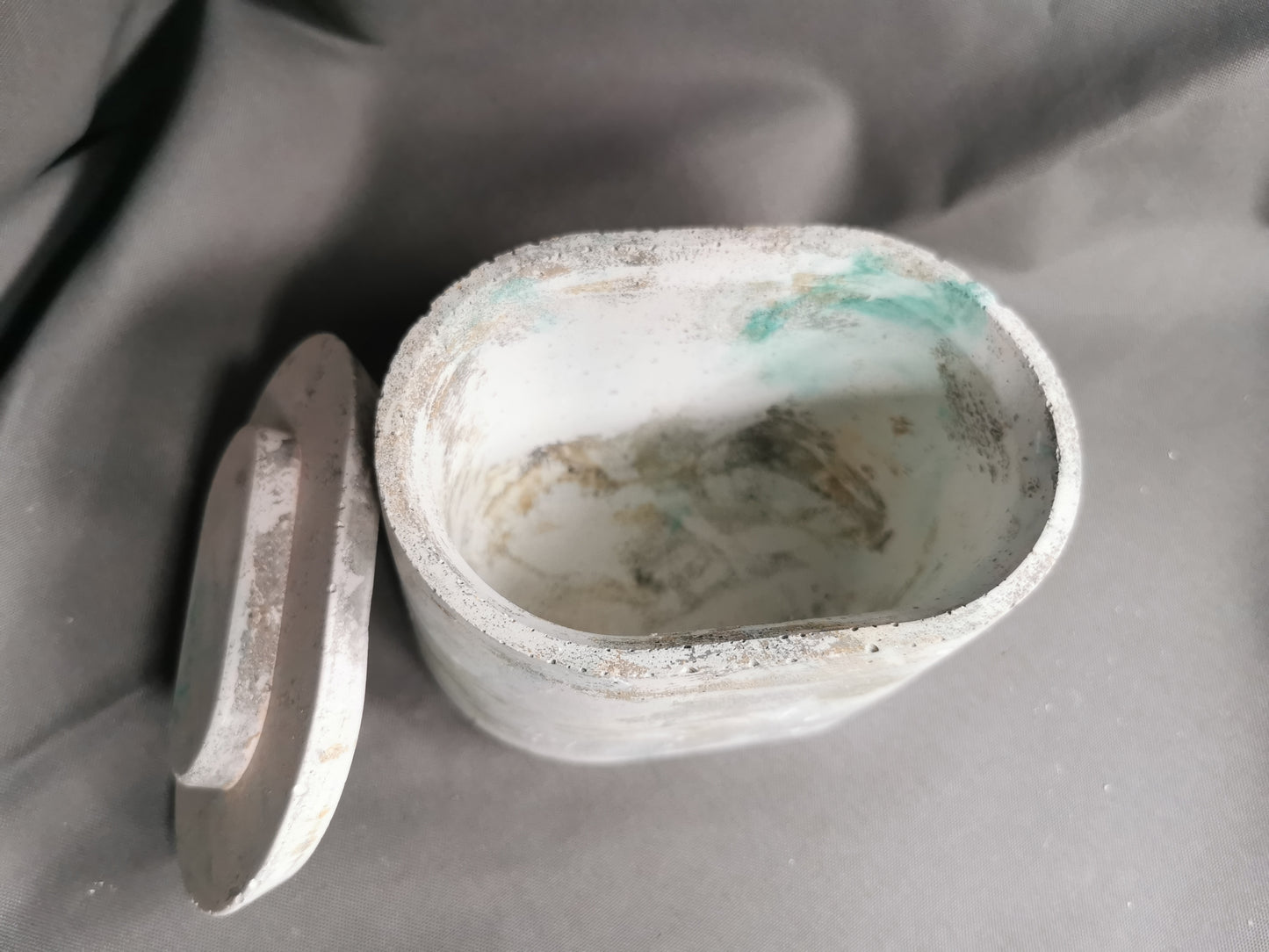 Elipse Betondose mit Deckel