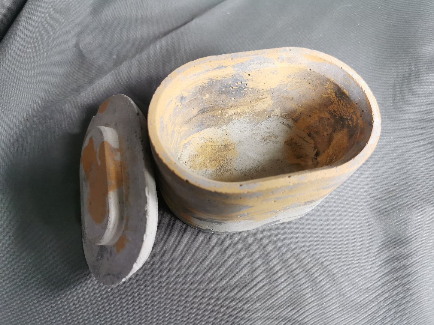 Elipse Betondose mit Deckel