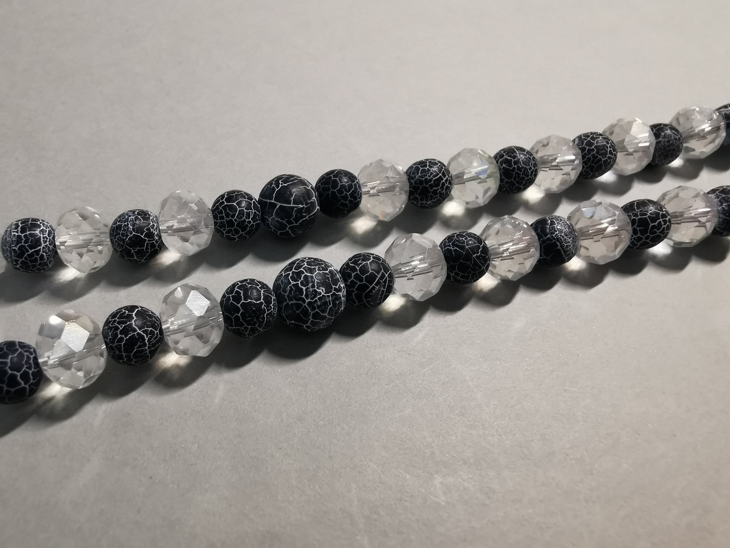 Handyperlenkette Achat dunkelblau