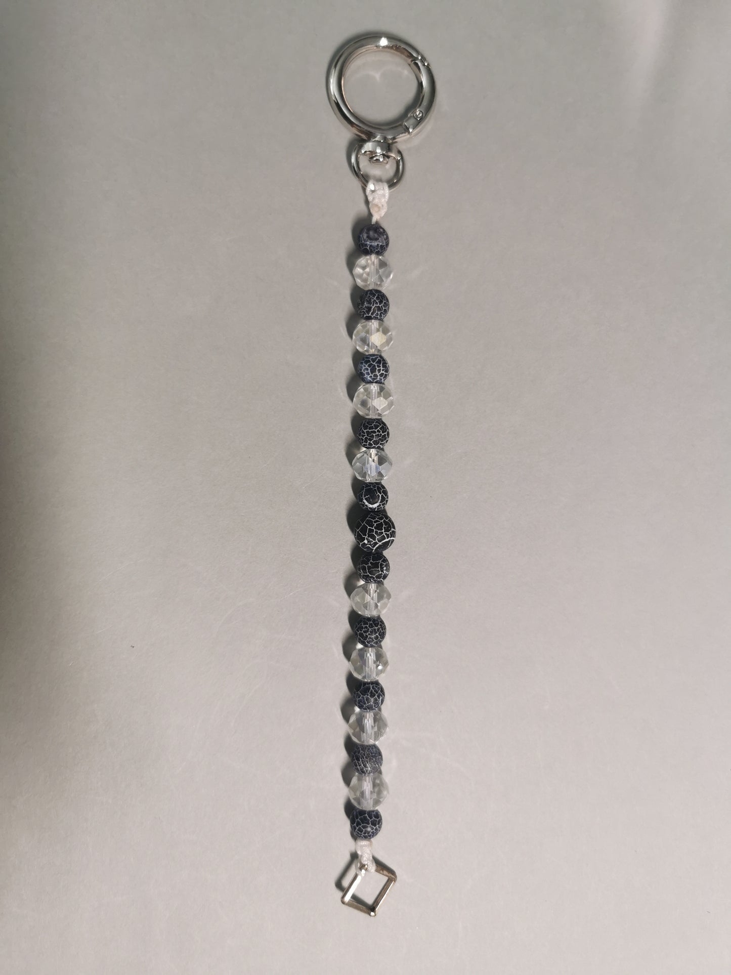 Handyperlenkette Achat dunkelblau