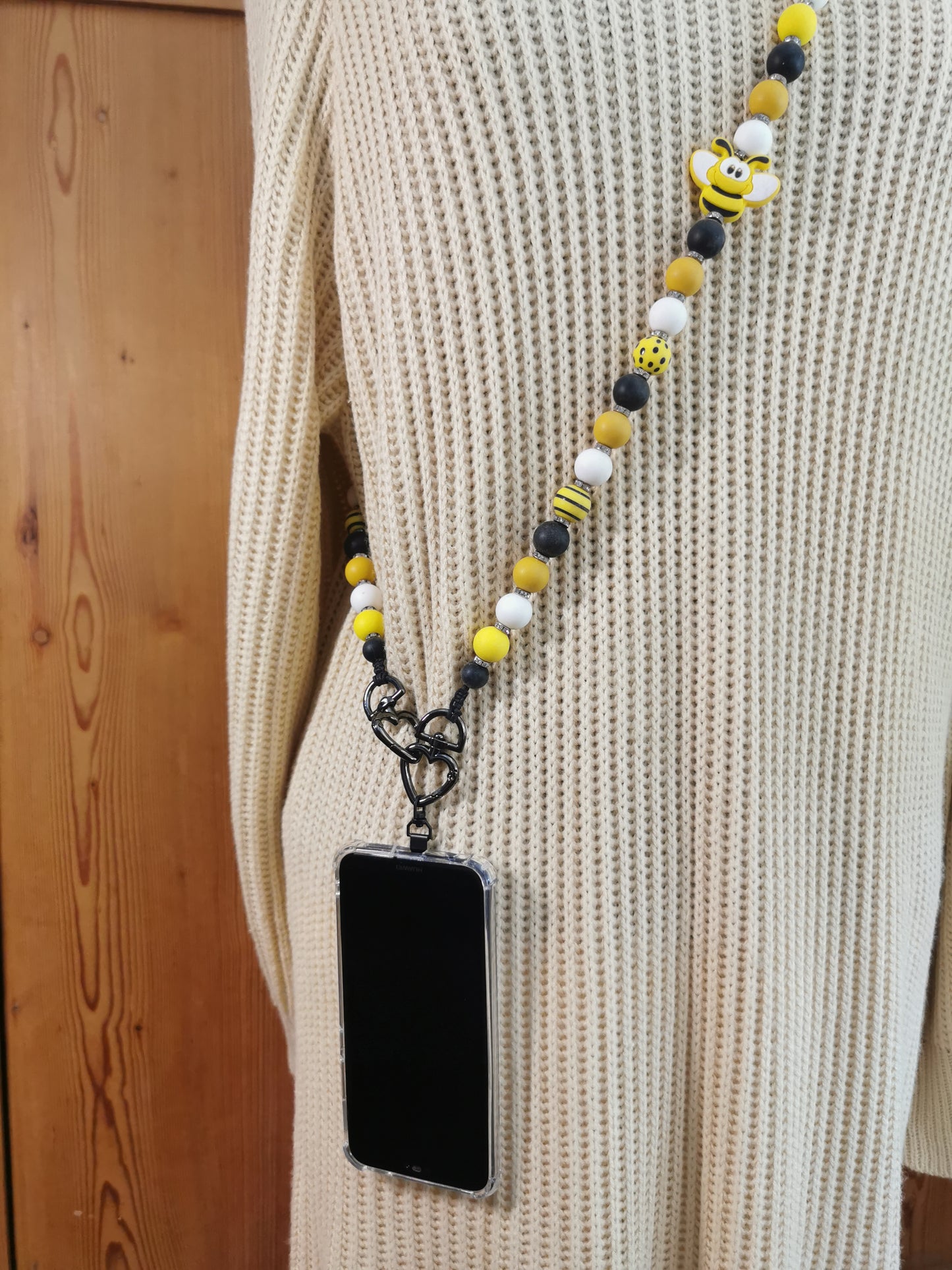 Handyperlenkette Biene