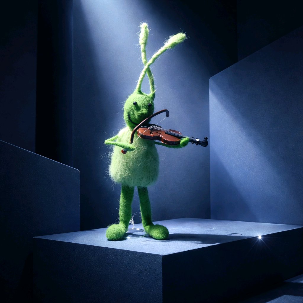 green Beetle mit Geige