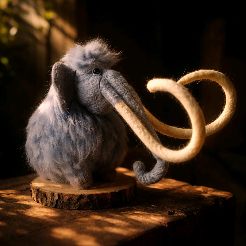 großer Filz Mammut "HelMUT"