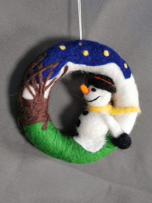 Schneemann auf einem Ring