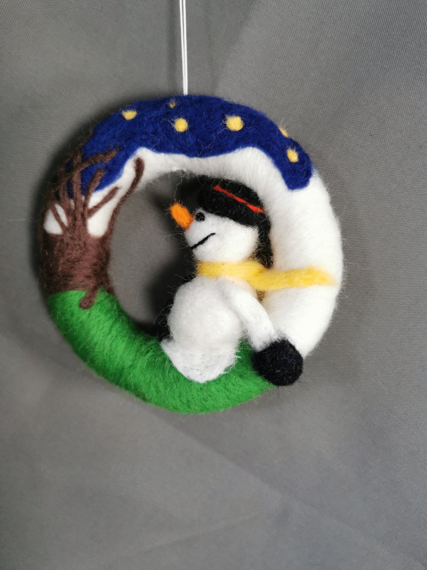 Schneemann auf einem Ring