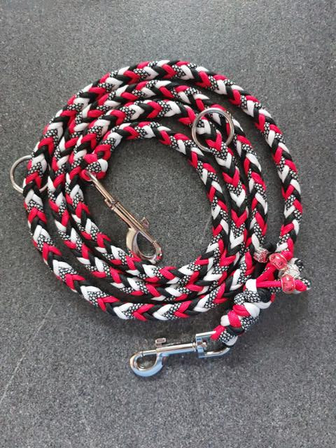 Handgefertigte Hundeleine "Black Ruby"