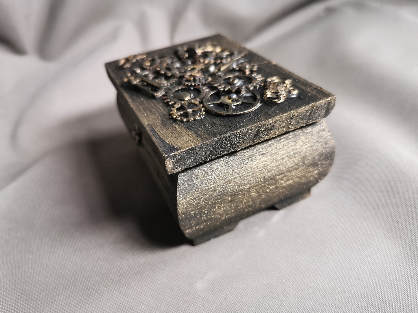 kleine Holztruhe - Steampunk