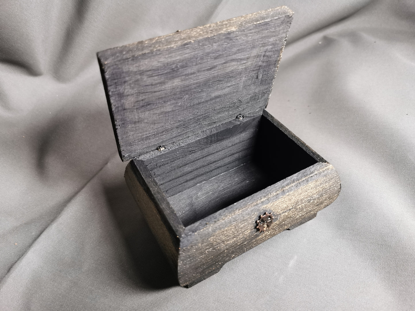 kleine Holztruhe - Steampunk