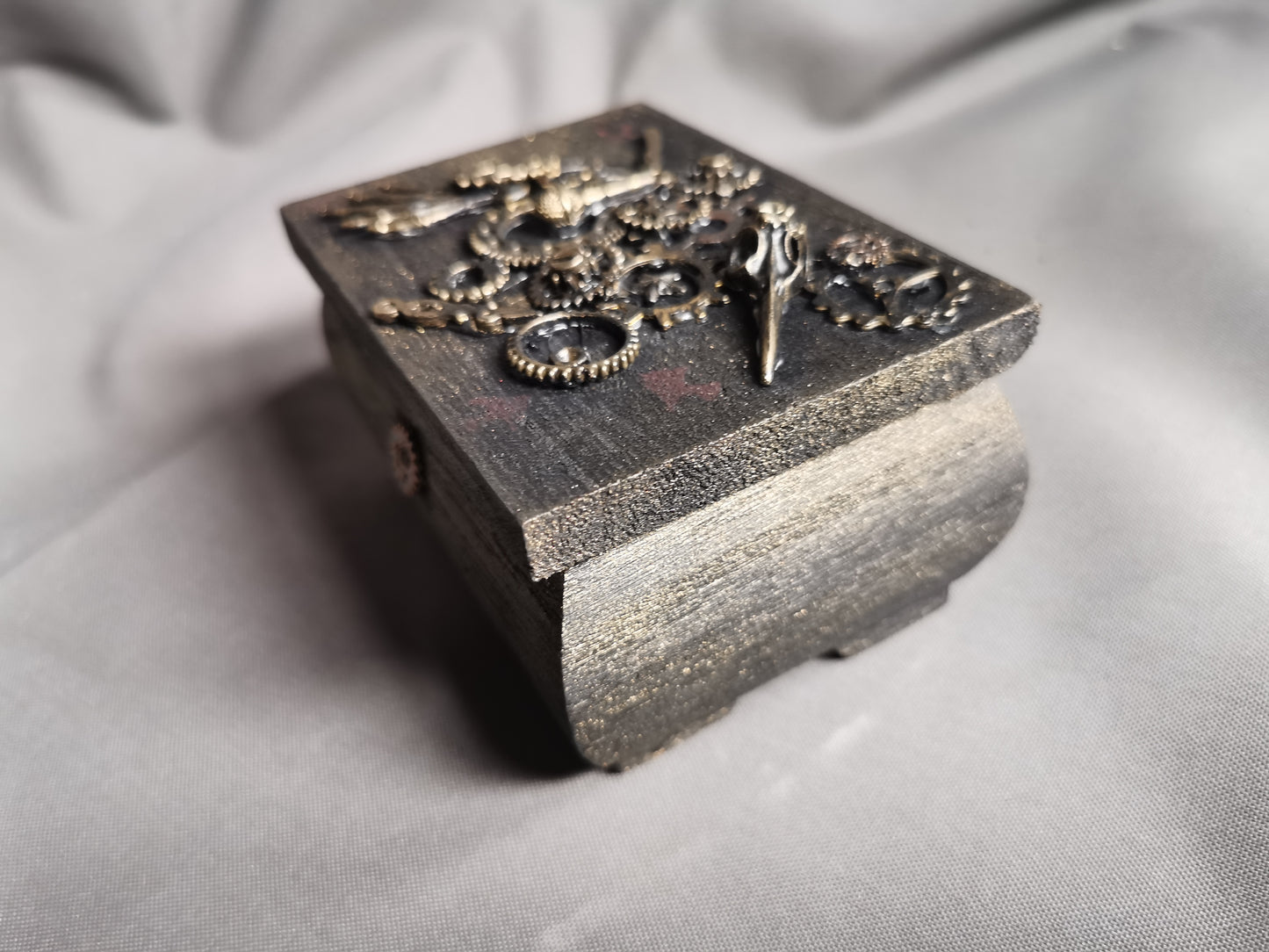 kleine Holztruhe - Steampunk