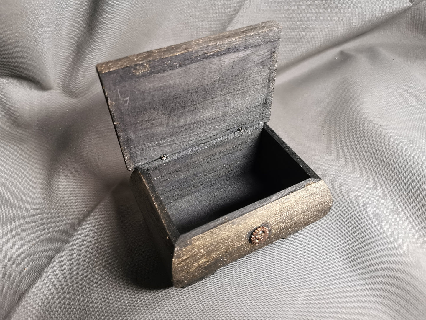 kleine Holztruhe - Steampunk