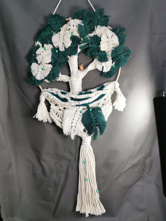 Wandschmuck Makramee Traumfänger-Baum