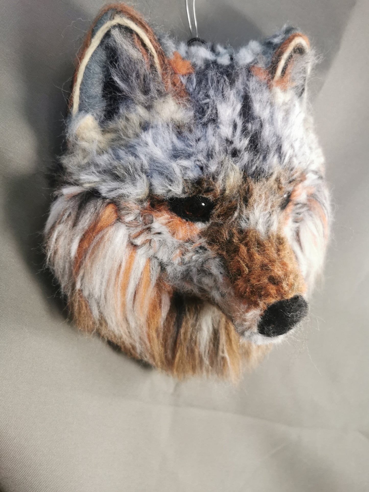 Wandschmuck Filz Wolf