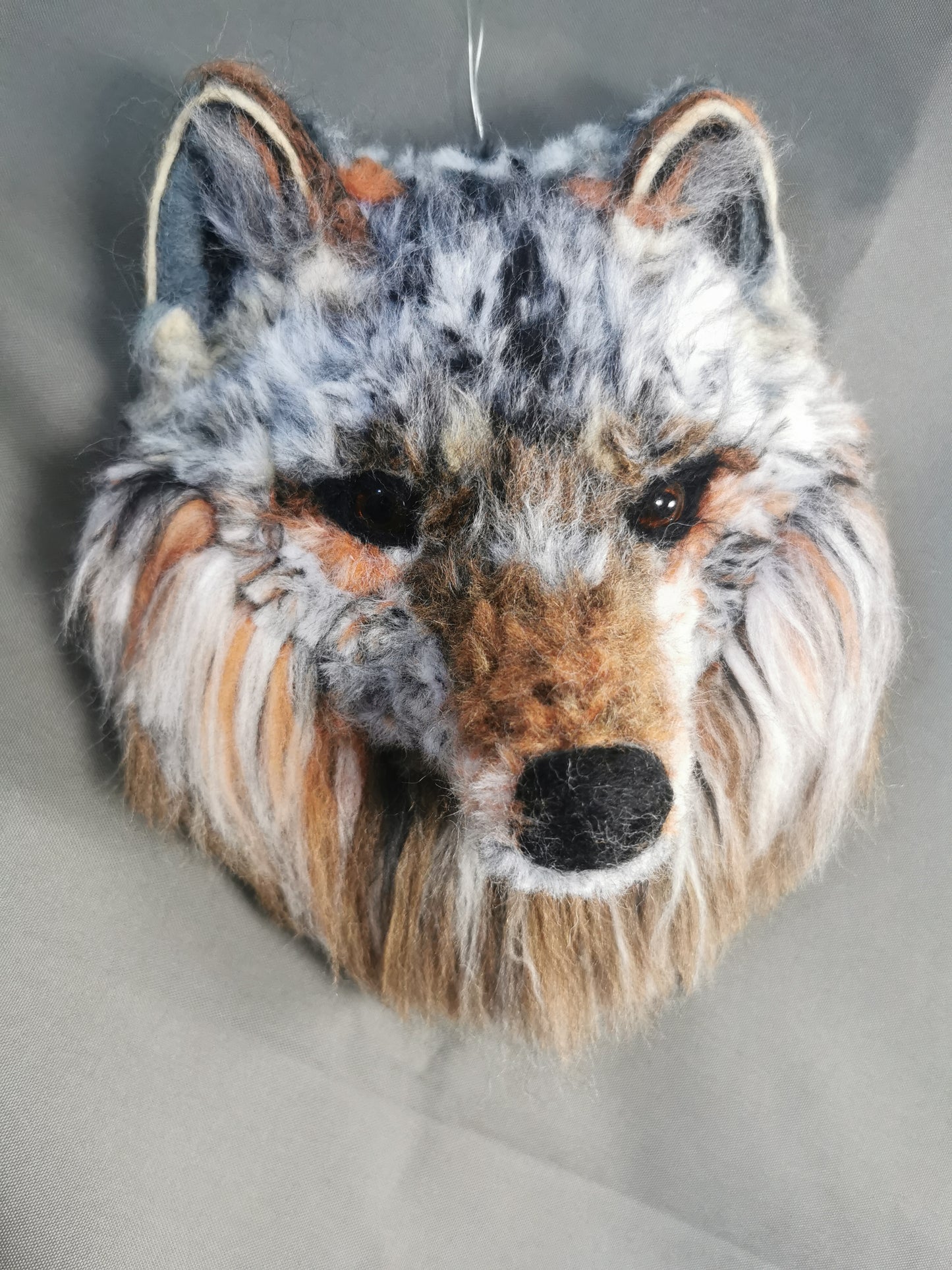 Wandschmuck Filz Wolf